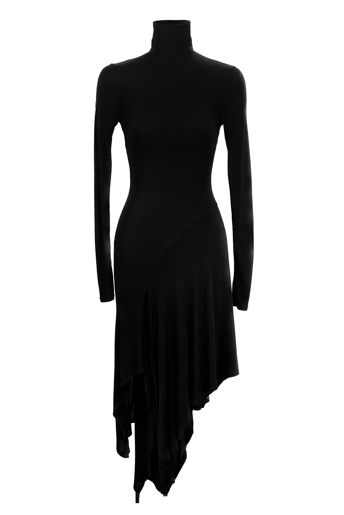 JAMIE TURTLENECK DRESS in BLACK