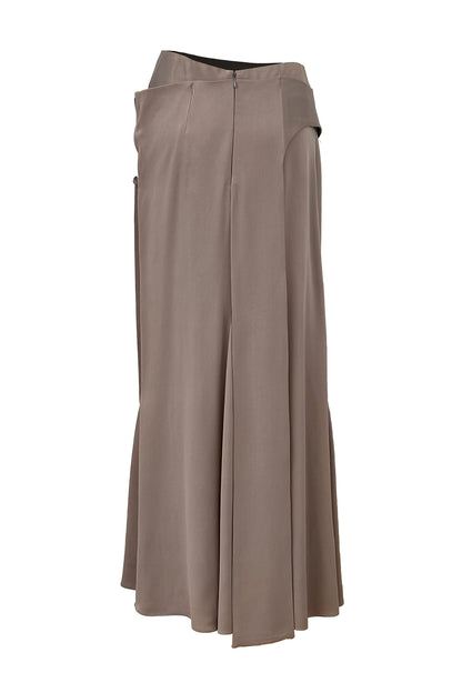 DRAPED SKIRT in TAUPE