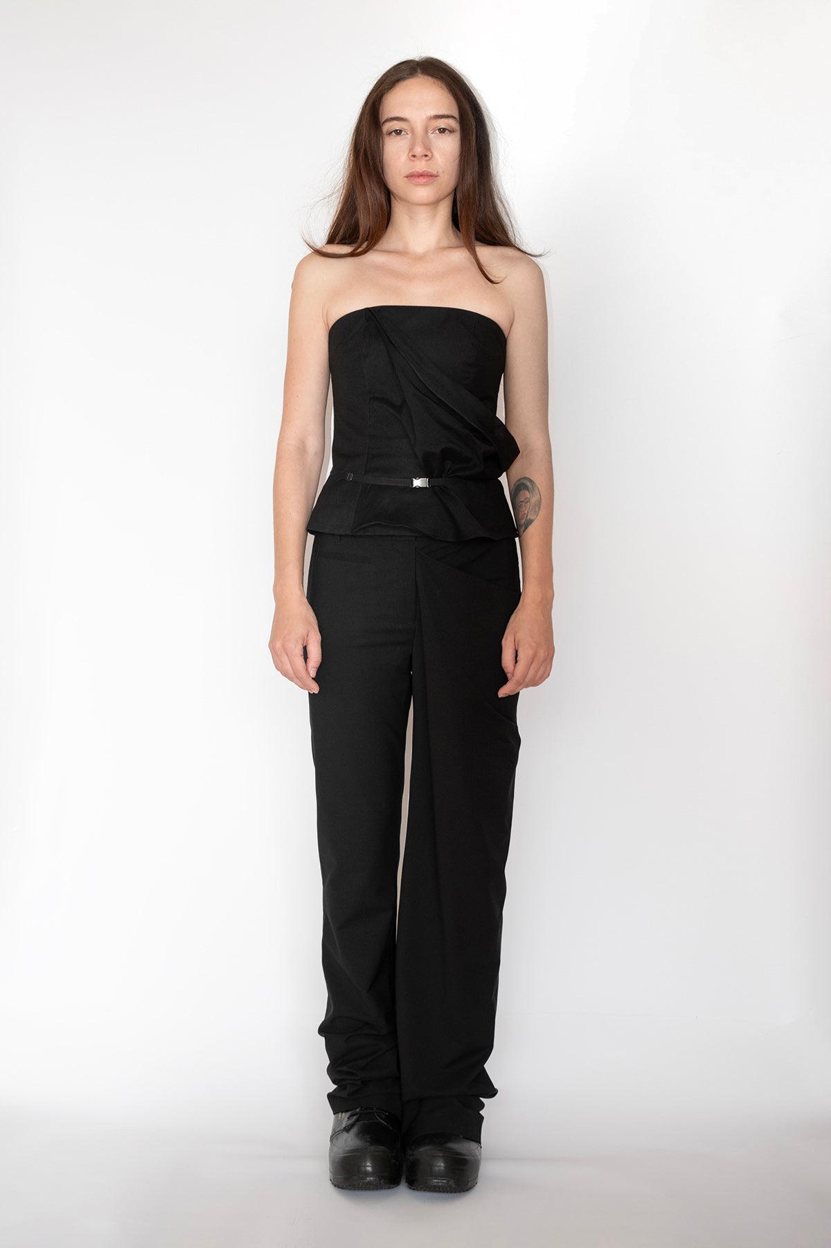 DRAPED TROUSERS in BLACK