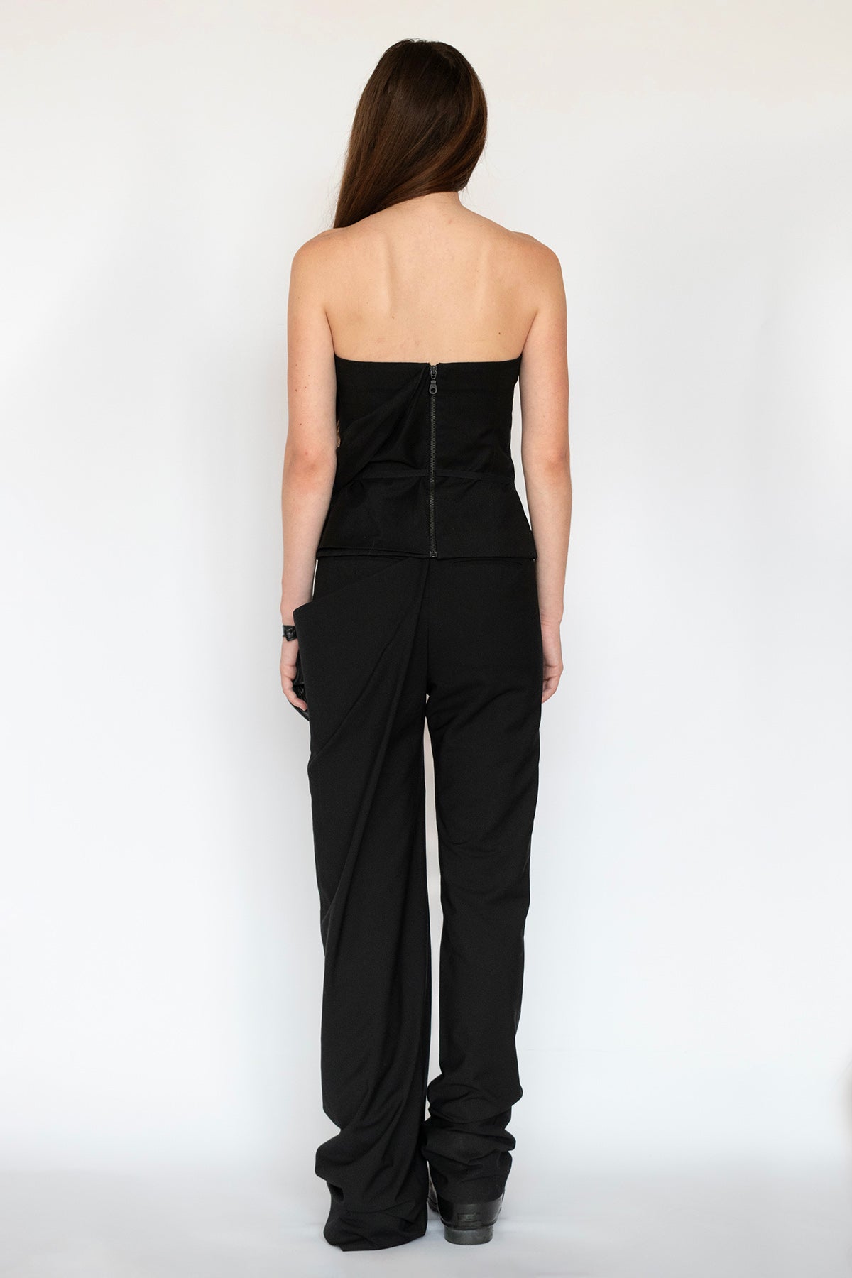 DRAPED TROUSERS in BLACK