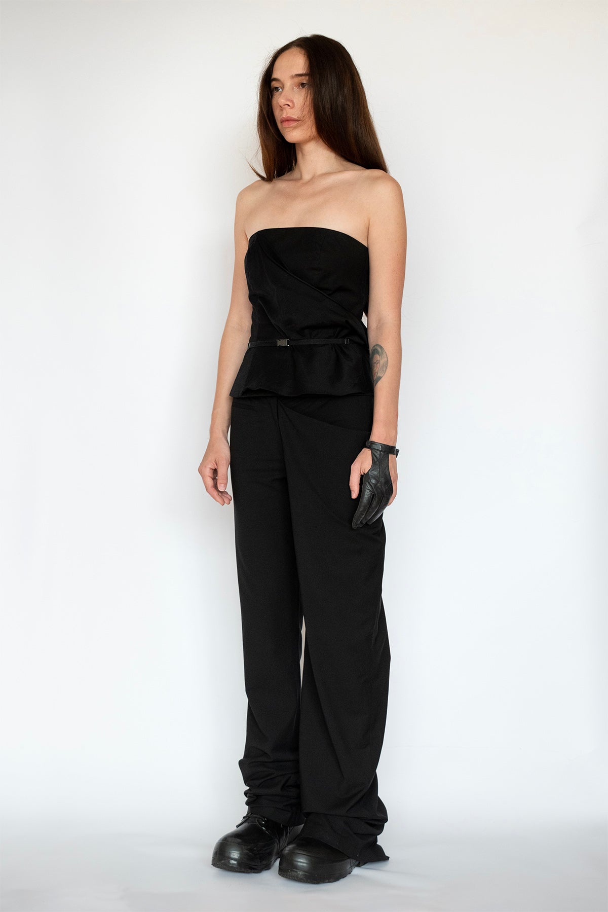 DRAPED TROUSERS in BLACK