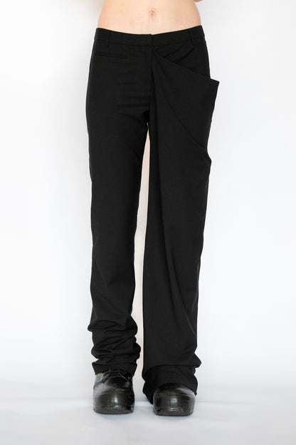 DRAPED TROUSERS in BLACK