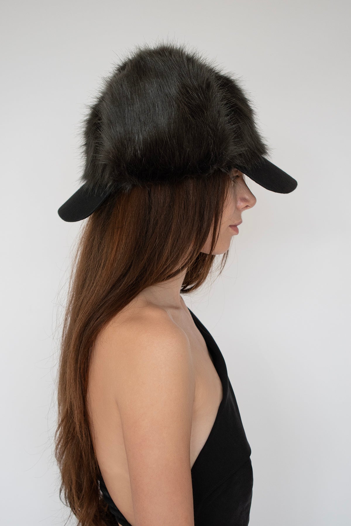 FAUX FUR DEERSTALKER HAT