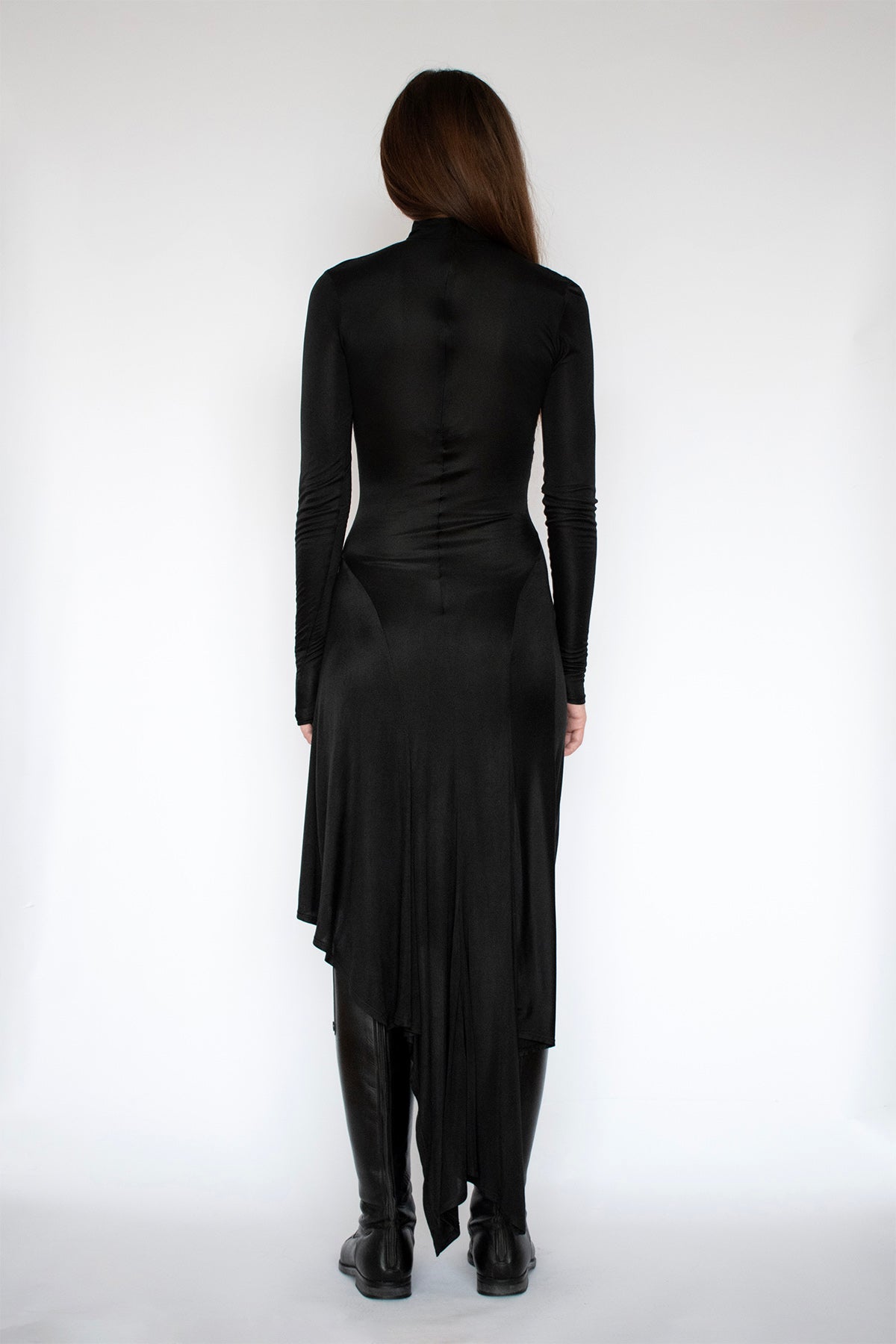 JAMIE TURTLENECK DRESS in BLACK