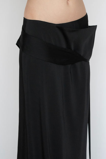 DRAPED SKIRT in BLACK