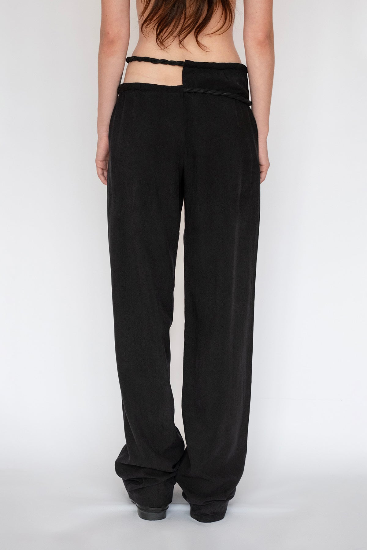 TWISTED CORD TROUSERS in BLACK