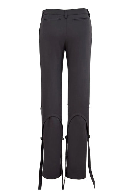 MULTI-STRAP TROUSERS in GREY