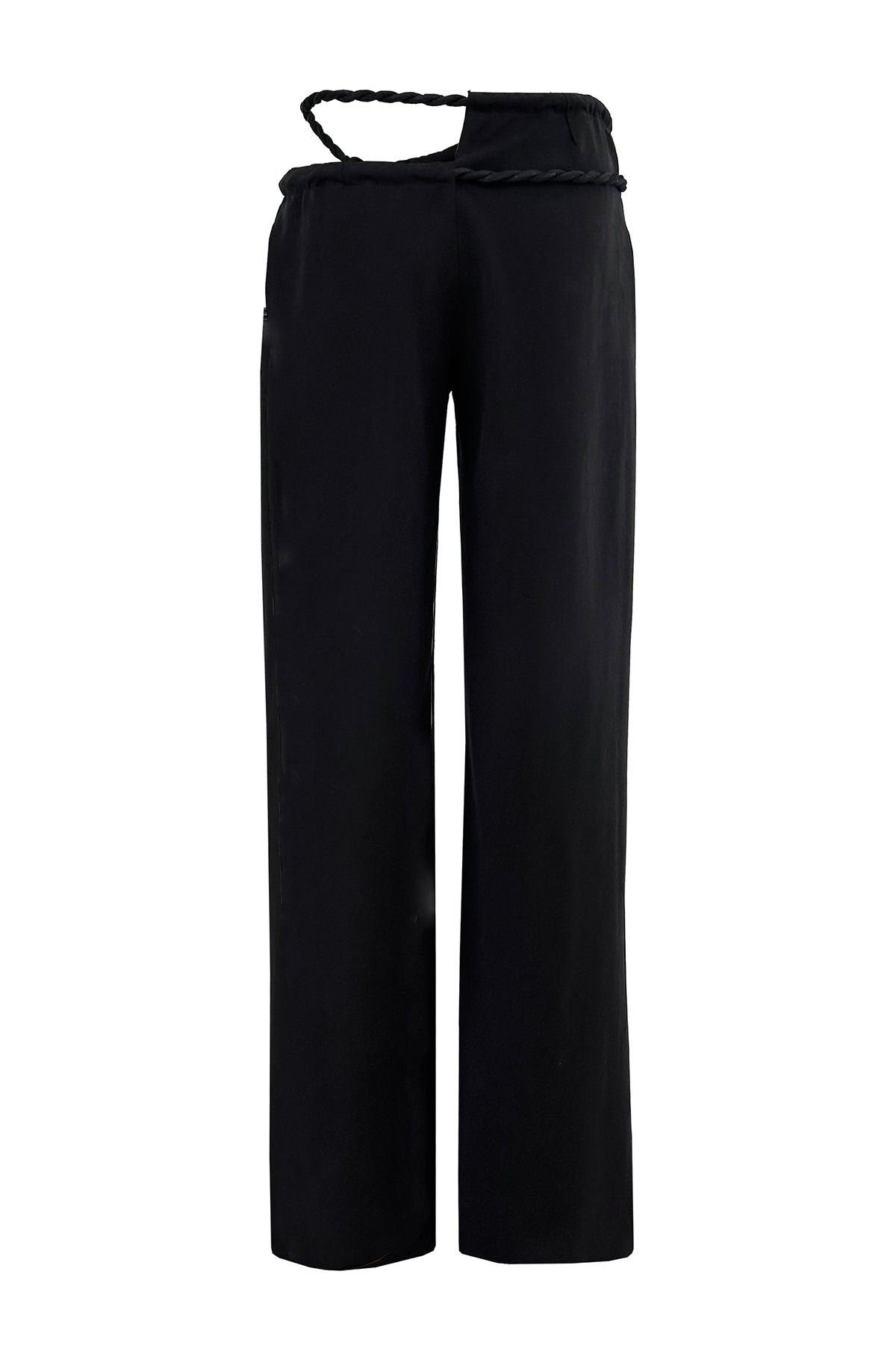 TWISTED CORD TROUSERS in BLACK