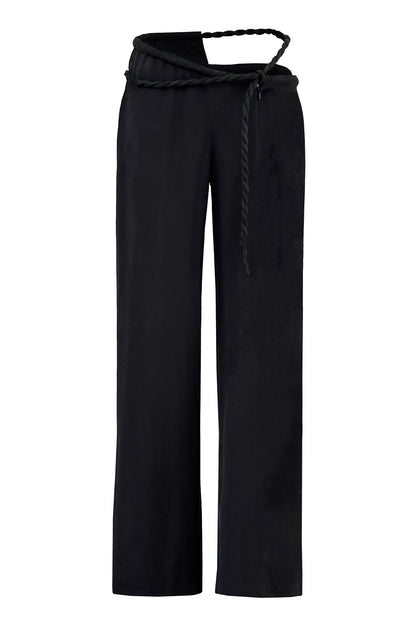 TWISTED CORD TROUSERS in BLACK