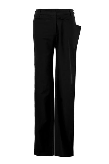 DRAPED TROUSERS in BLACK